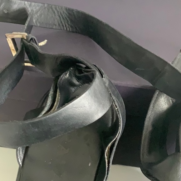 Black Wedge Prada Sandal - Picture 9 of 13